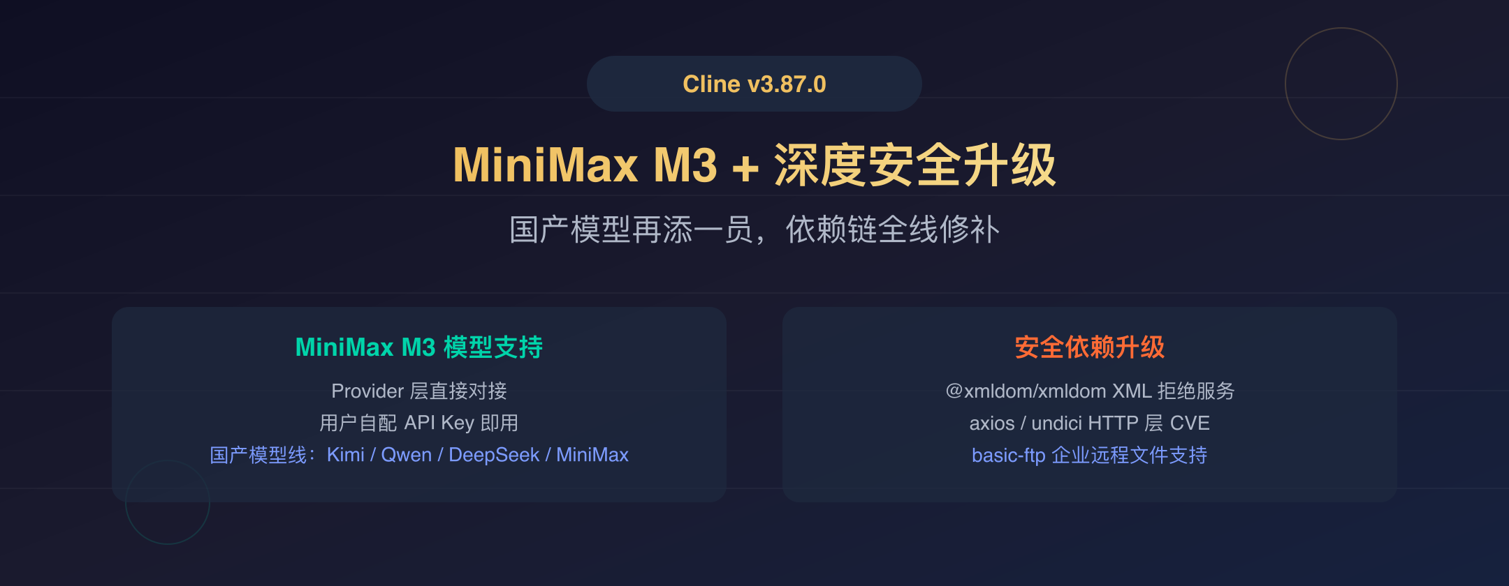 Cline v3.87.0 封面