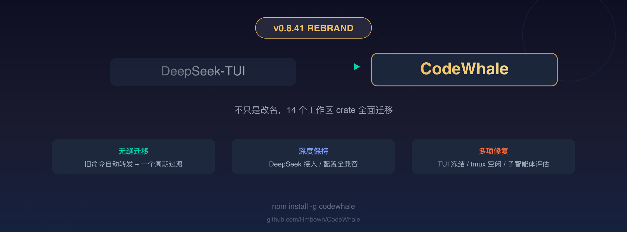 CodeWhale v0.8.41 封面