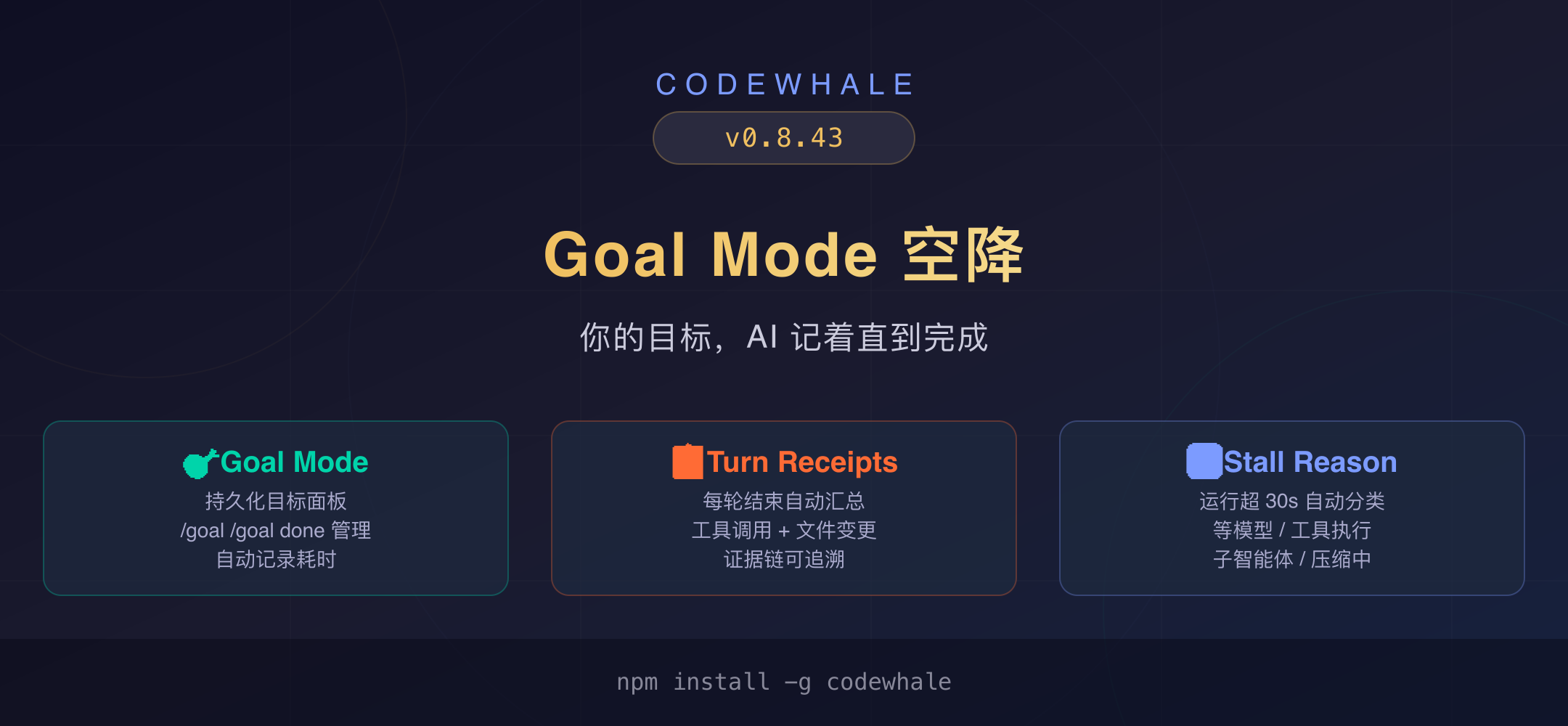 CodeWhale v0.8.43 封面