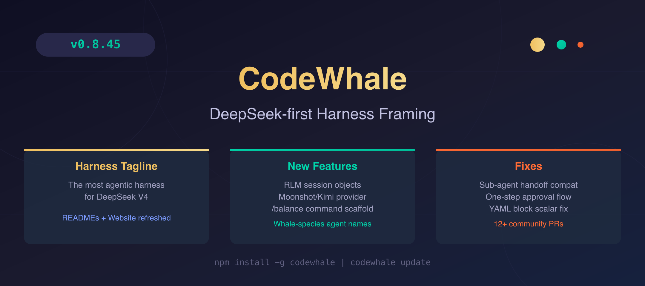 CodeWhale v0.8.45 封面