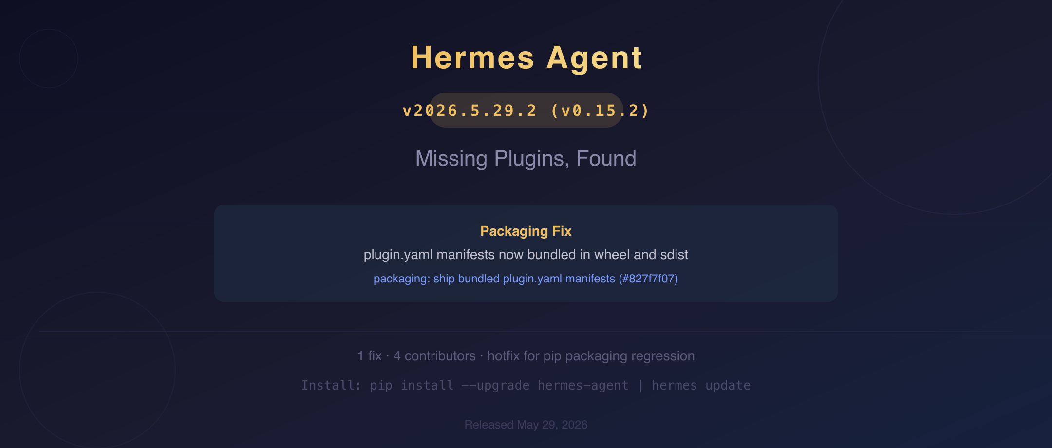 Hermes Agent v0.15.2 封面