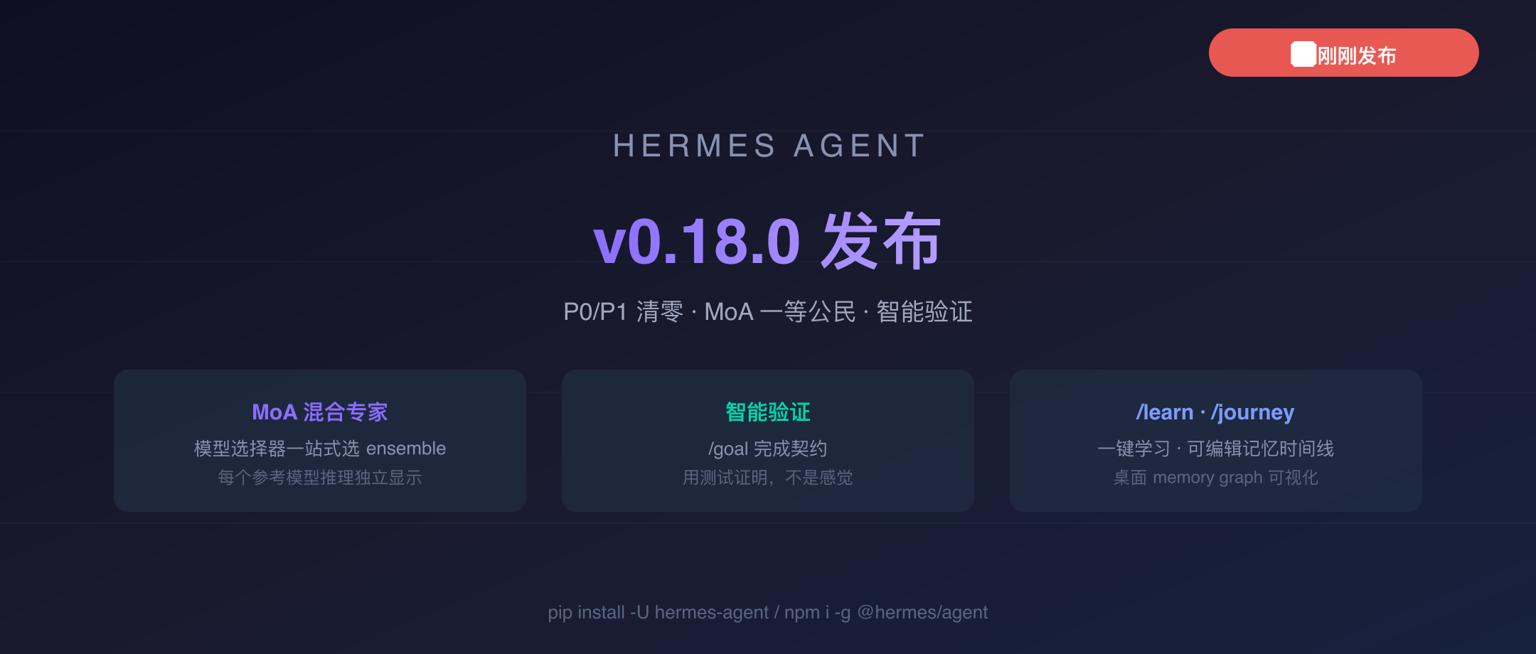 Hermes Agent v0.18.0 封面