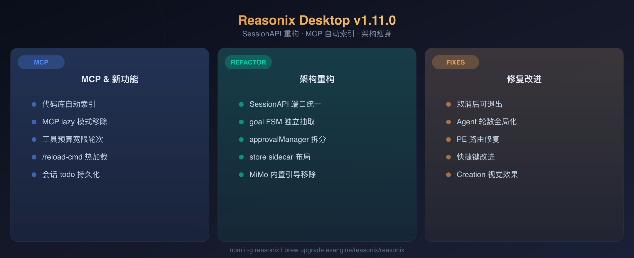 Reasonix Desktop v1.11.0 封面