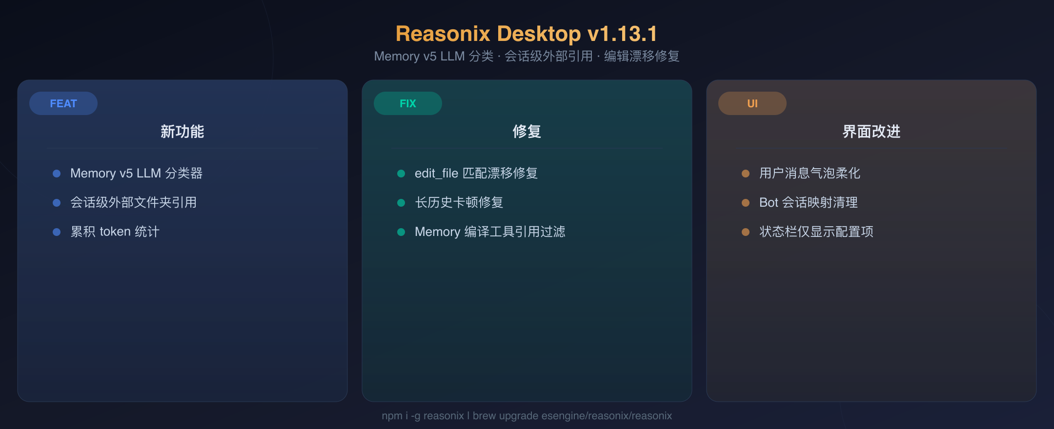 Reasonix Desktop v1.13.1 封面