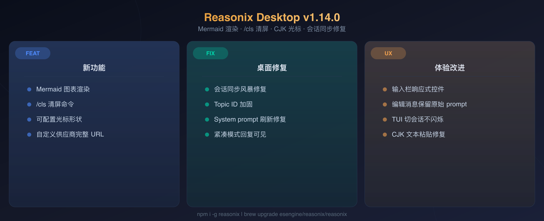 Reasonix Desktop v1.14.0 封面