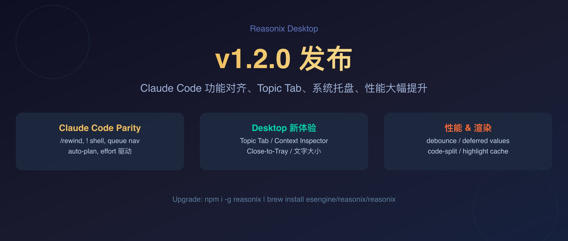 Reasonix Desktop v1.2 封面